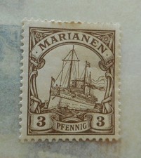 Briefmarke Deutsches Reich Marianen, 3 Pfennig Kolonien