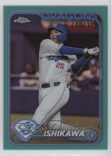 2024 Chrome NPB Nippon Professional Baseball Aqua Refractor Takaya Ishikawa 04cw