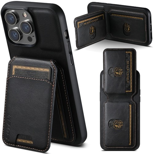 PU Leather Phone Case Credit Card Holder Slots for iPhone 16 Pro Max Plus - Picture 3 of 14