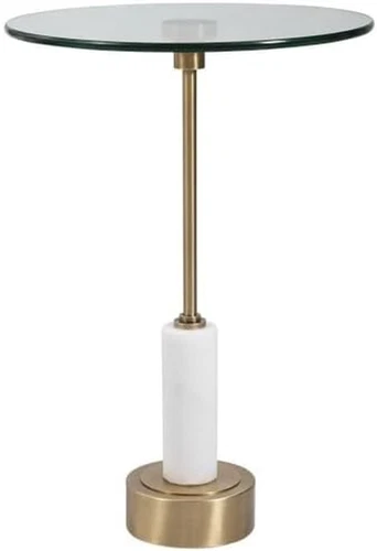 Brushed Brass Accent Table -  Portsmouth 15.75" Wide Design - Picture 4 of 4