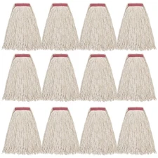 MATTHEW CLEANING 16oz 12Pack Cotton Mop Head Replacement,Cotton Looped-Open S...