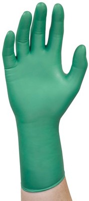 Large Pack of 50 Green Chemical Resistant Protective Gloves 12 Inch Cuff 3 Layer