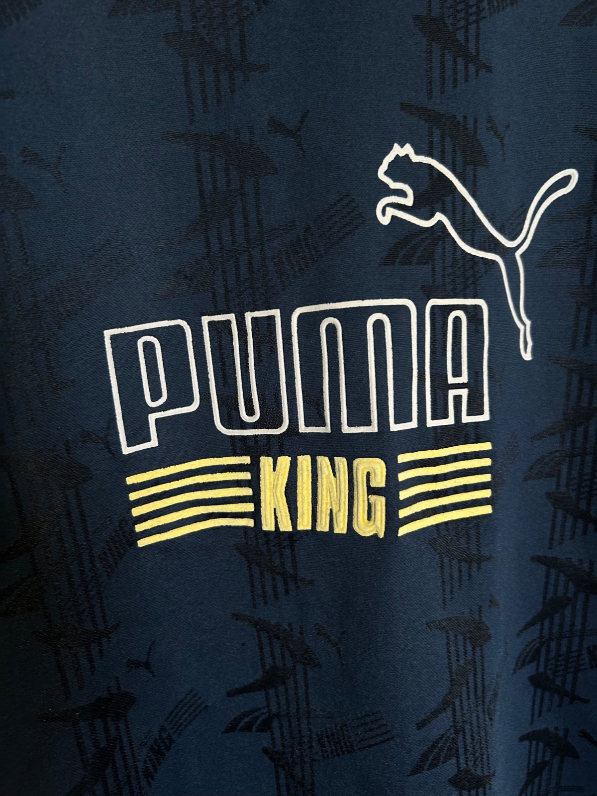 Vintage Puma King Blokecore Navy Soccer Football Jersey T-shirt 90s Blockcore image 3