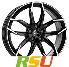 Rial Lucca diamant-schwarz frontpoliert 8x19" ET45 LK5 115 ML 70.2 Alufelgen ...