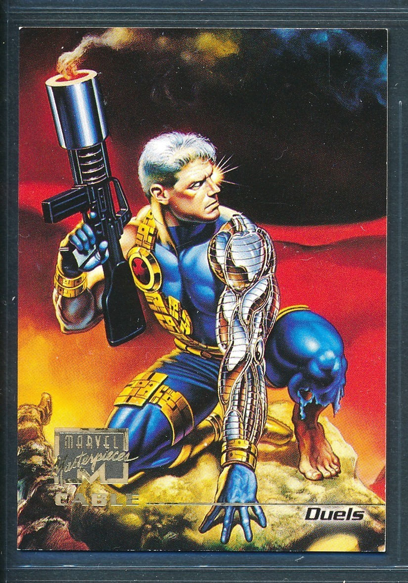 Cable #55 Marvel 1996 Masterpieces trading card — raw and PSA graded price guide