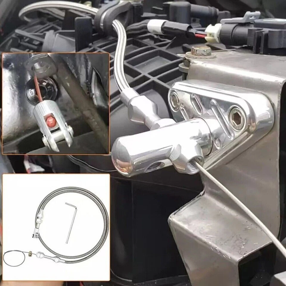 36 inch Length Adjustable Auto Throttle Cable Accelerator Cable Stainless Steel Foto 2 de 4