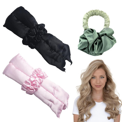 Heatless Curls Locken Ohne Hitze Haarwickler über Nacht Weiches Satin Scrunchie