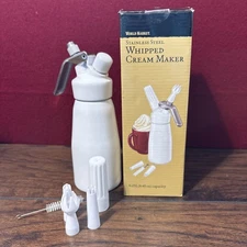 World Market Stainless Steel Whipped Cream Dispenser White .25L Open Box
