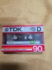 TDK D 90 Blank Audio Cassette Tape Sealed New Vintage 1986
