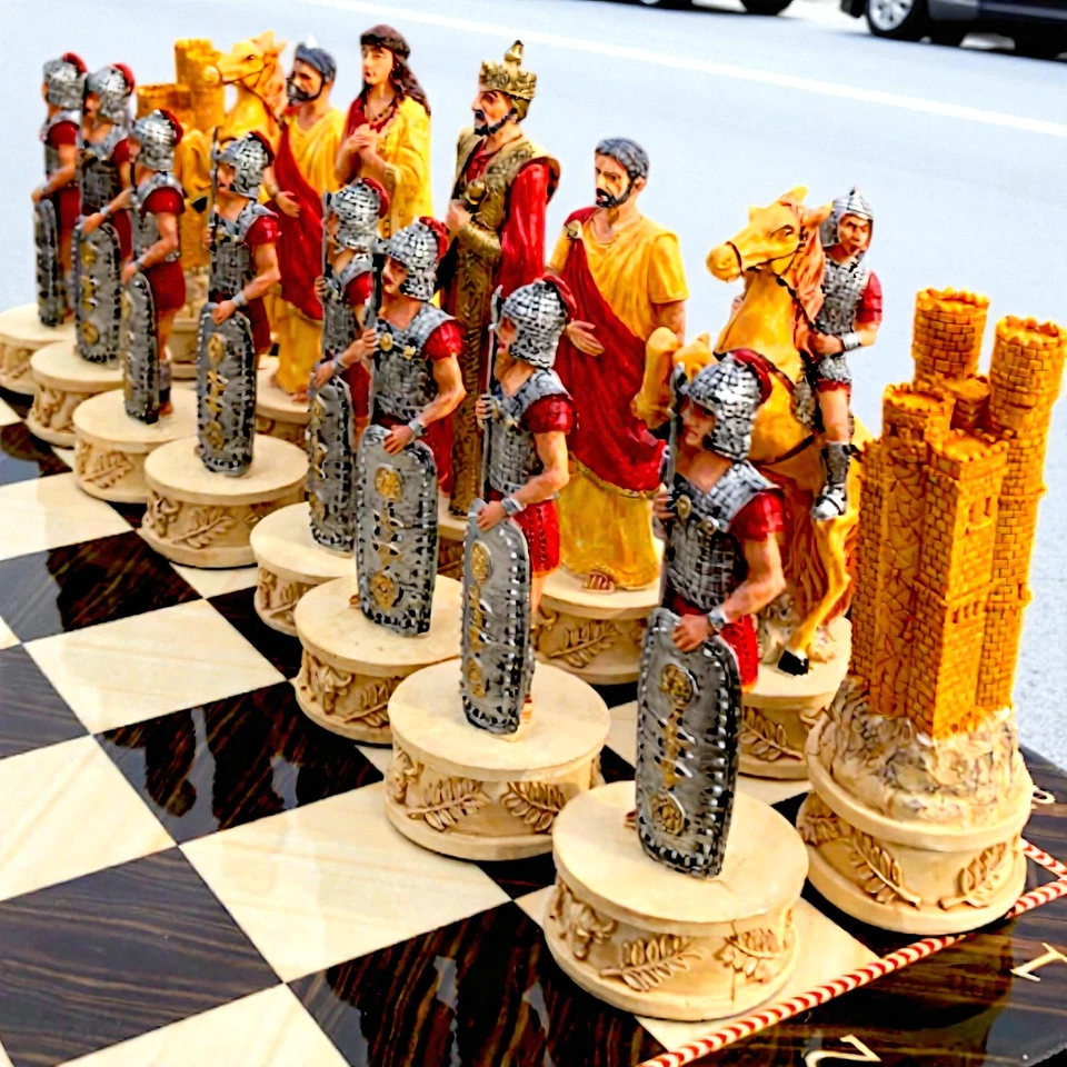 X Large Trojan vs Spartan Chess Set – 100% Hand Painted | Christmas Gift 🎁 - Image 3 of 4