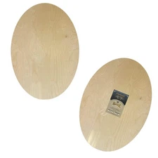 Trekell Raw Baltic Birch Oval Panel - 1/2" Thick Oval Wooden Canvas - 17" x 24"