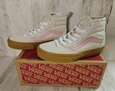 Vans Girls Shoes Ashwood Hi Deacon Pink White Size 2 NWT