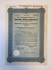 Złoty list zastawny - Brunszwik Staatsbank - 1927 - 500 złotych marek