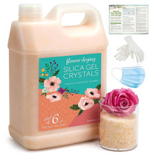 Silica Gel Flower Drying, 6 LBS Color Indicating Silica Crystals for Wedding Bou