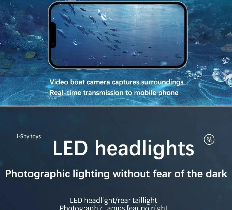 6CH RC Submarino Barco WiFi Cámara FPV Control Remoto Subacuático Juguete Regalo Foto 4 de 4