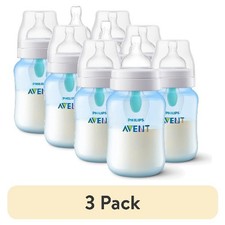  3 pack Philips Avent Anti-colic Bottle with AirFree Vent, 9oz, 3pk, Blue