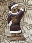 Vintage Folk Art Santa Bear Wooden Carved — photo 1