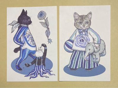 Yuko Higuchi Boris Zakkaten Postcard Gustave Set of 2 #001