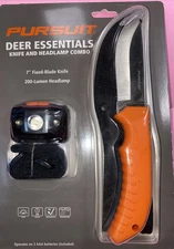 PURSUIT DEER ESSENTIALS KNIFE AND HEADLAMP COMBO BRAND NEW IN ORIGINALPACKAGING