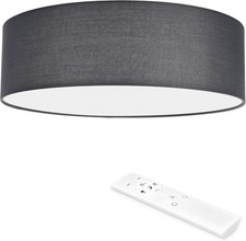 Navaris Moderne Design LED Deckenleuchte Stoff Ø 32cm – Dimmbar Fernbedienung