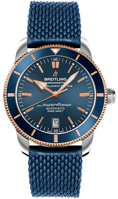 Breitling Superocean Heritage Blue Dial Rubber Strap 42mm Men's Watch UB2010