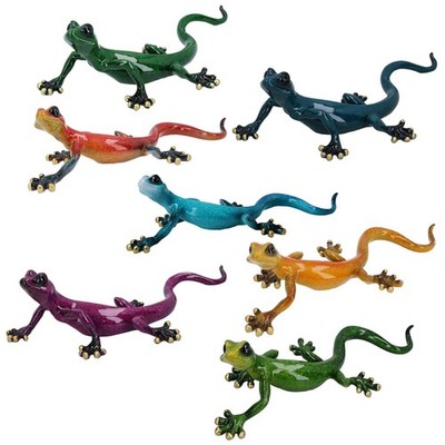 Gecko Eidechse Harz Wand Schuppen Zaun Skulptur Dekor Statue Ornament Haus