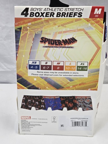 Spider-Man SZ M (8) Medium Athletic Boxer Briefs / Underwear New K - Picture 2 of 3