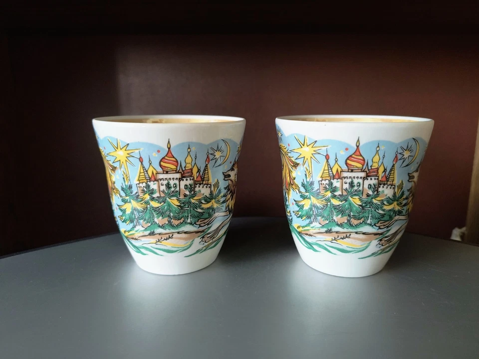 1970-е Советские Изящные Китайские Кружки 0,5 л Киевский Экспериментальный Художественный Керамический Завод - Изображение 3 из 4