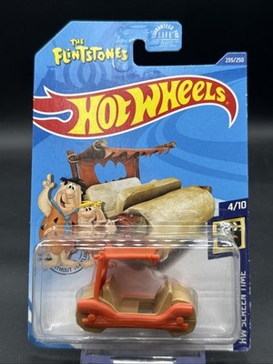  2020 Hot Wheels ORANGE THE FLINTSTONES FLINTMOBILE 4/10 HW Screen Time 235/250