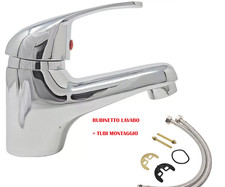 Miscelatore Rubinetto UNIVERSALE Lavabo Lavandino Cromato Bagno + Tubi Montaggio
