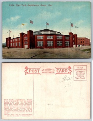 Stock Yards Amphitheatre Denver Colorado Postcard H.R. Schmidt & Co.