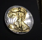 2010 1oz Proofed Silver American Eagle Black Ruthenium w/ 24K Gold Gilt