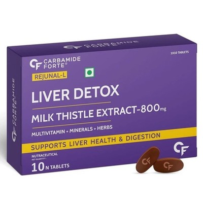 Liver Support Supplement with Milk Thistle Extract 800mg 10 Veg Tablets