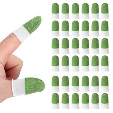 Mobile Gaming Finger Sleeve, 120 Pack Controller Finger Thumb Sleeve Light Green