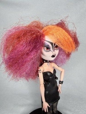 Goth Girl OOAK Monster High/Ever After High Doll, Repainted/Rerooted