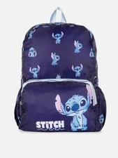 Disney Lilo And Stitch Blue Fold Up Backpack Primark Stitch Travel Bag