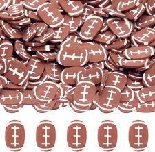 30G Mini Football Polymer Clay Slices 0.2 Inch Tiny Clay Football Pieces Sports