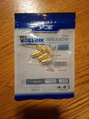 (QTY 4)  VCELINK F-Type Coaxial Cable Adapter XB1-66G5P F-Type Coaxial RG6 Conne
