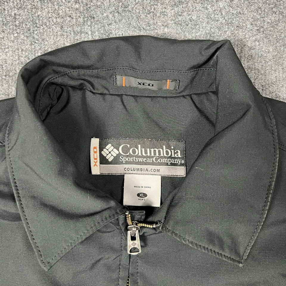 Columbia XCO Softshell Jacket Mens XL Black Fleece Lined Full Zip WM5383 Hiking - Image 4 of 4
