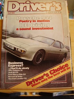 RARE AUTO CAR MAG DRIVER'S CHOICE APRIL 1983 PORSCHE 944