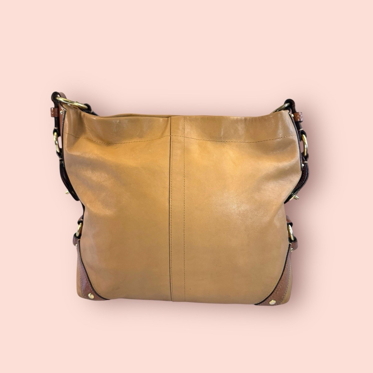 Coach 10616 Carly Black Leather Large Hobo Shoulder Bag for sale