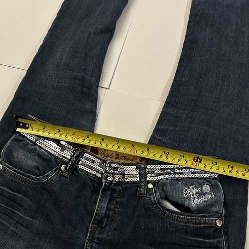 Apple Bottoms Size 12 Dark Wash Sequin Jeans Girls - Picture 18 of 20