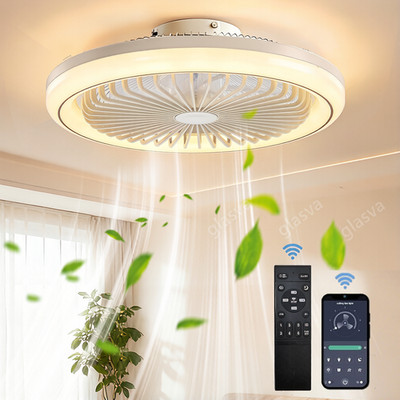 LED Deckenventilator mit Beleuchtung Ventilator Lüfter Deckenlampe+Fernbedienung