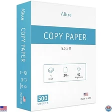Premium 8.5x11 White Printer Paper - 500 Sheets, 20 lb, 92 Bright for Documents