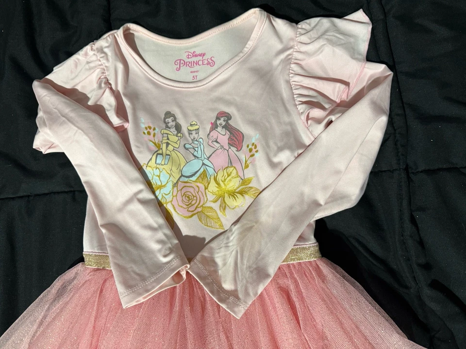 Vestido Princesa Disney Rosa Tul Talla 5 Niñas Vestido Foto 2 de 3