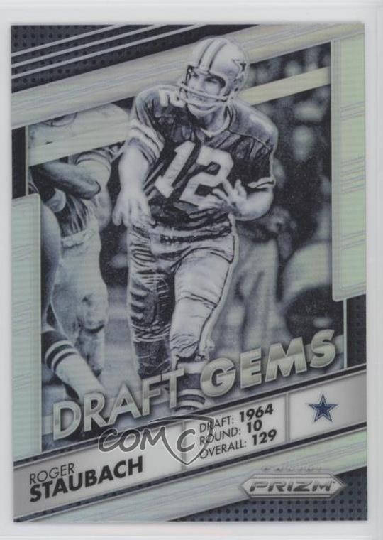 2016 Panini Prizm Draft Gems Silver Prizm Roger Staubach #8 HOF x8n