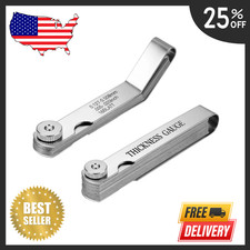 Feeler Gauge Set 2pcs Stainless Steel 32 Straight 16 Offset Blades Sae Metric Feeler Gauge Set 2pcs Stainless Steel 32 Straight 16 Offset Blades Sae Metric