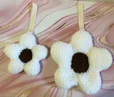 Daisy Baby Pacifier Holder Light and Soft Handmade 2 Pack, Nursery Decor New