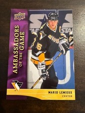 2009-10 Mario Lemieux UD Ambassadors of the Game hockey card #AG23 - Penguins