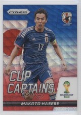 2014 Panini Prizm World Cup Captains Blue & Red Wave Makoto Hasebe #21 0m1